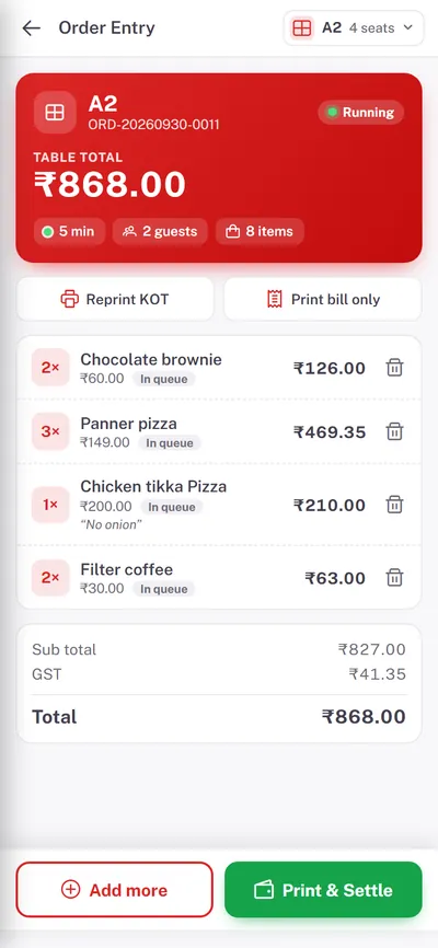 Qubha Resto on a phone