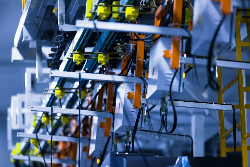 Automation equipment and wiring on a production line