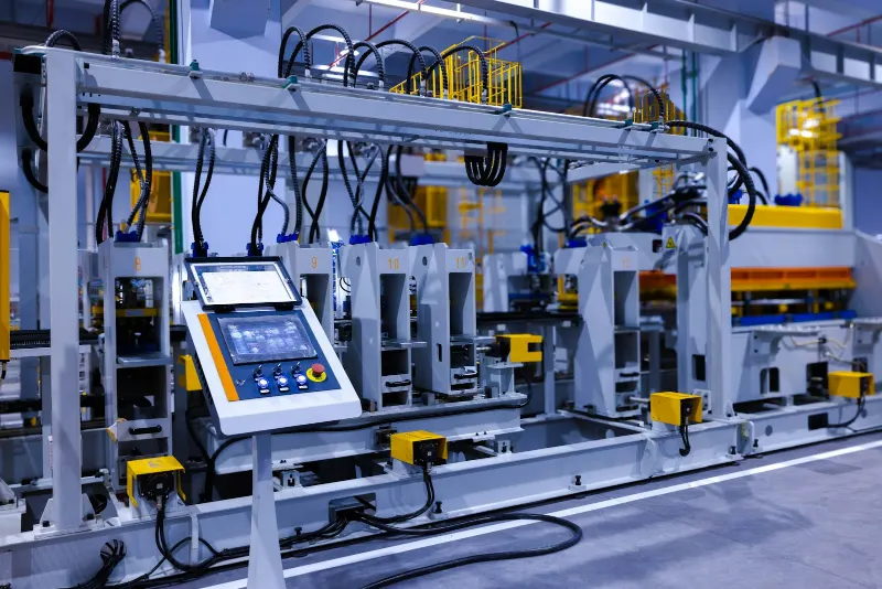 Touch-screen operator terminal on a production line